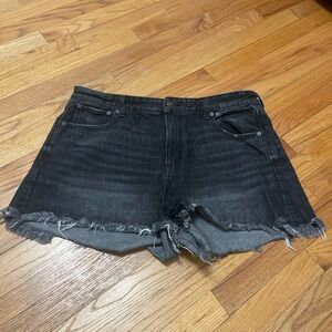 American Eagle Distressed Black Jean Shorts